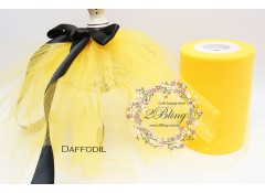 Daffodil - Premium Soft Nylon Tulle roll 6 inch wide 100 yards length